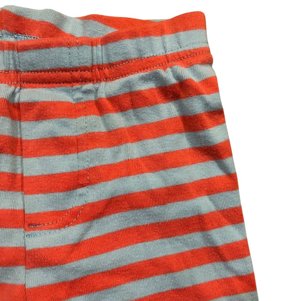 Mini Boden Boys 3 Year Orange Gray Stripe Pajama Active Play Shorts Lightweight
